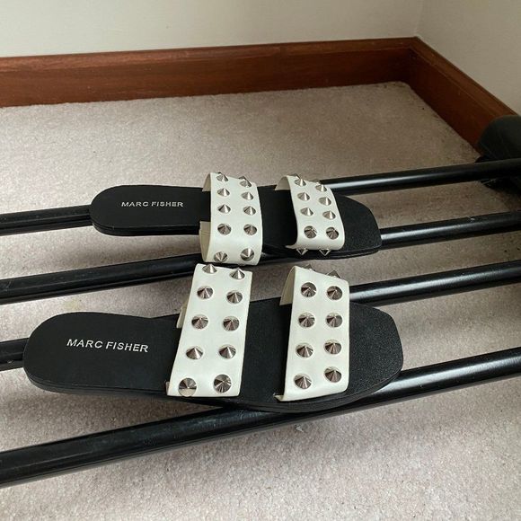 MARC FISHER Women Bolive Studded Slide Sandals - NEW NWOB - Picture 8 of 9